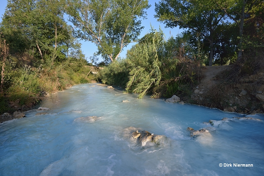 Milky water of the river Stellata
