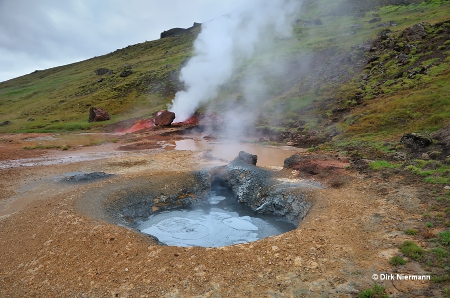 Hot Spring Mud Pot Gufudalur Hveragerði Iceland