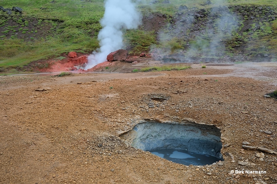 Hot Spring Mud Pot Gufudalur Hveragerði Iceland