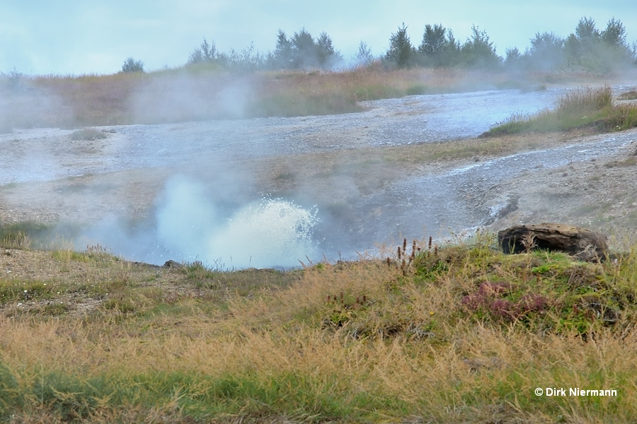 Sísjóðandi hot spring Þykkvuhverir Haukadalur Iceland