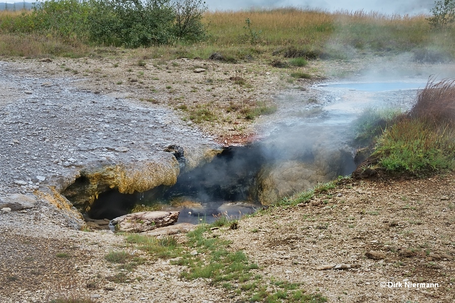 Hot Spring east of Sísjóðandi Þykkvuhverir Haukadalur Iceland