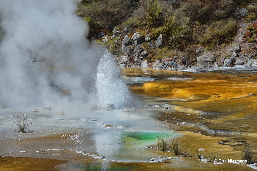 Geyser erupting on Artist's Palette