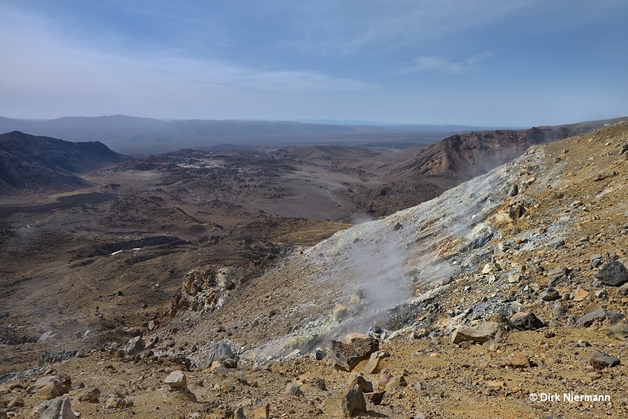 Fumaroles in front of Oturere Valley