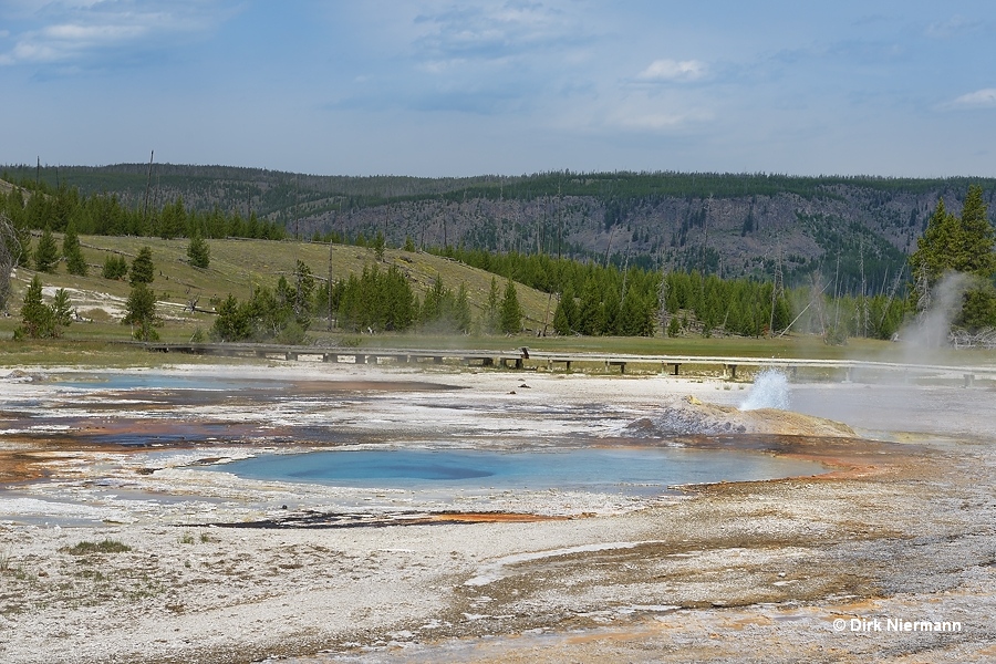 Brilliant Pool and Comet Geyser Yellowstone