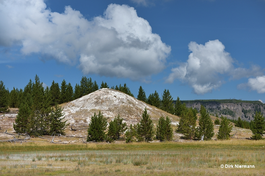 White Pyramid Geyser Cone Yellowstone