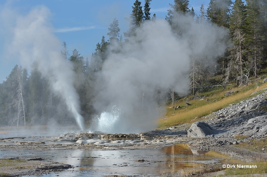 Vent Geyser and Turban Geyser Yellowstone