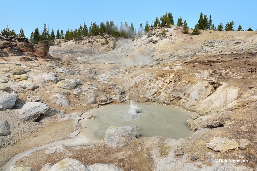 Steam from Dante's Inferno: Sylvan Springs, Yellowstone National Park,  Wyoming