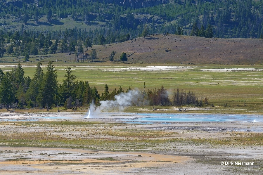 Unidentified geyser between Drain and Deep Blue Geyser Yellowstone