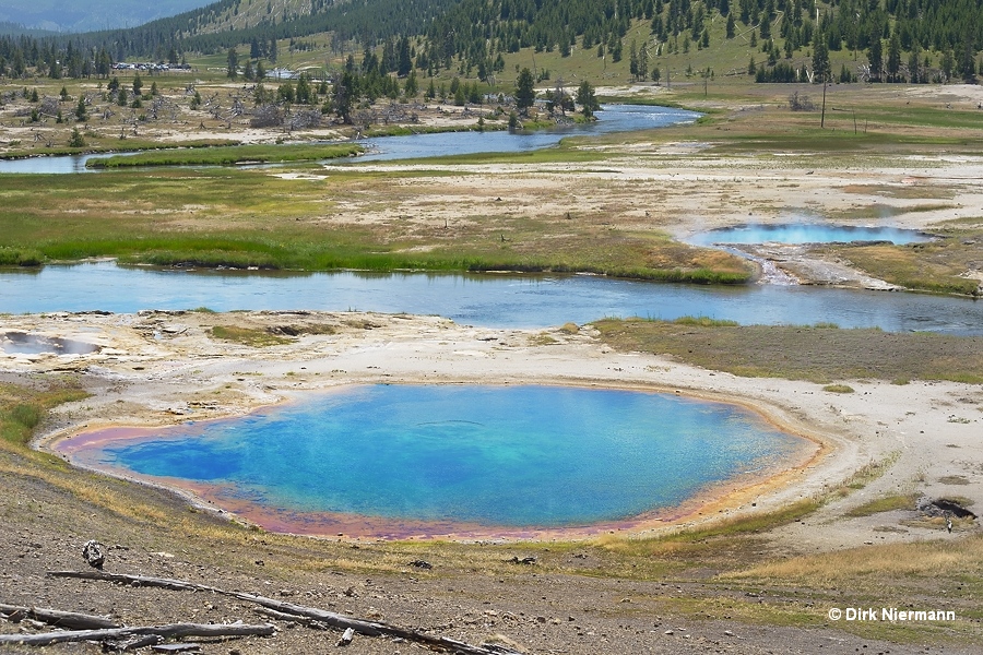 Circle Pool and Tangent Geyser Yellowstone
