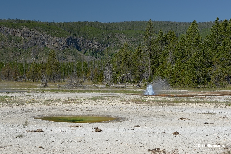 Trefoil Spring and Round Spring Geyser Yellowstone