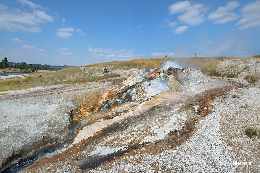 Fortress Geyser Conch Spring Yellowstone