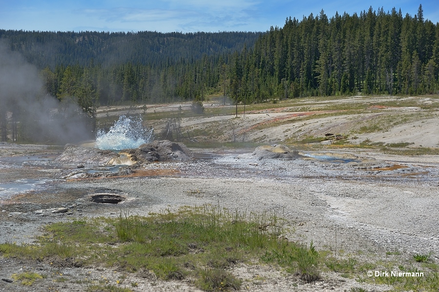 Shield Geyser and Gourd Spring, Shoshone Basin Yellowstone